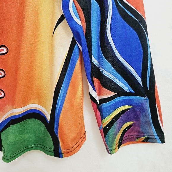 Colorful Graphics Long Sleeves Tee Shirt, Size 3X - Picture 6 of 14